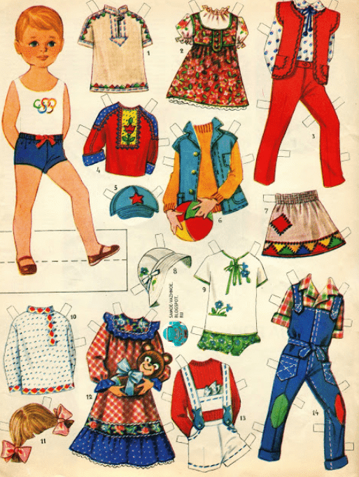 Фотография: Бумажные куклы: доступная, увлекательная и творческая игра детей СССР №7 - BigPicture.ru