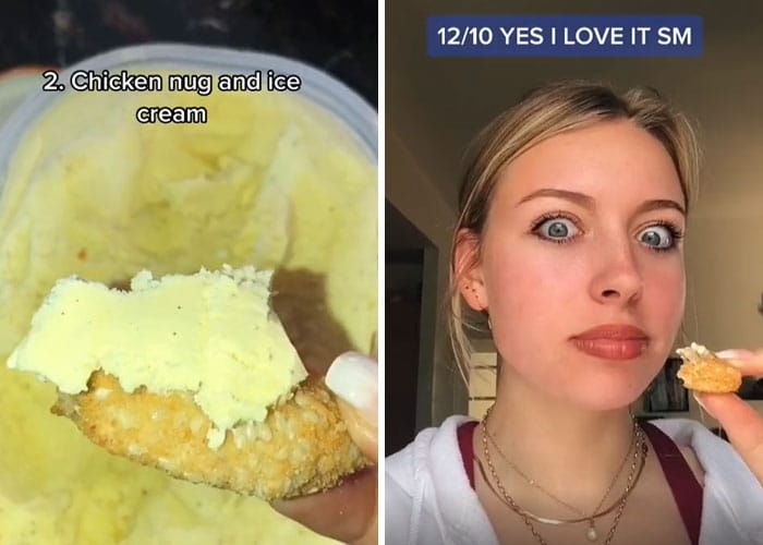 Котлеты с мороженым, орео с лососем: девушка тестирует странные сочетания еды, которые любят беременные