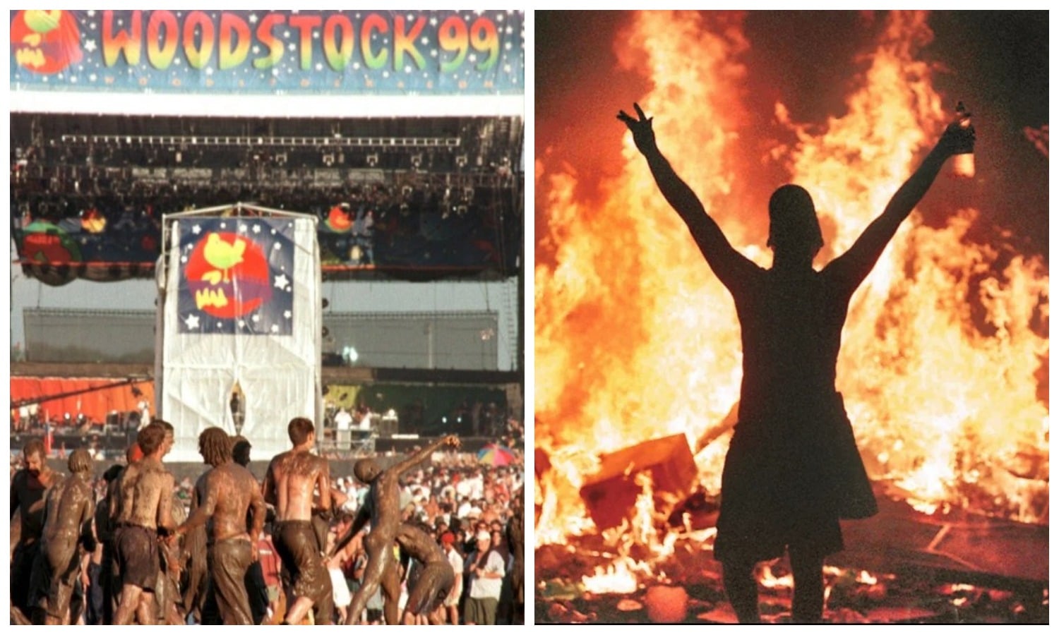 Фотография: Мошпит, огонь и вонь: как проходил фестиваль Вудсток в 1999 году №1 - BigPicture.ru