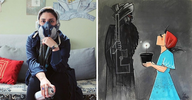 Фотография: Женщины и война: трогательные работы первой граффитистки Афганистана Шамсии Хассани №1 - BigPicture.ru