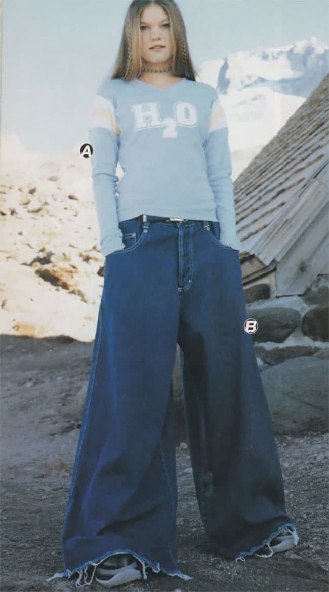 Фотография: Джинсы с широкими штанинами: странный модный тренд из 90-х, который снова возвращается №3 - BigPicture.ru