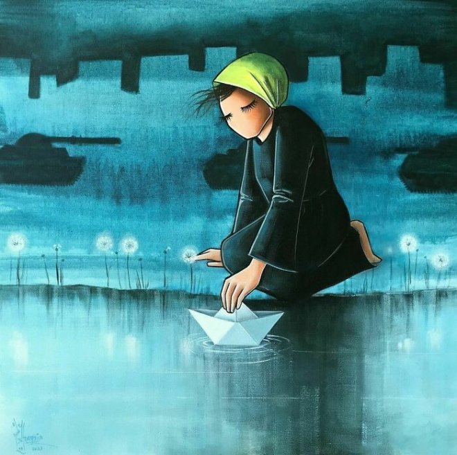 Фотография: Женщины и война: трогательные работы первой граффитистки Афганистана Шамсии Хассани №15 - BigPicture.ru