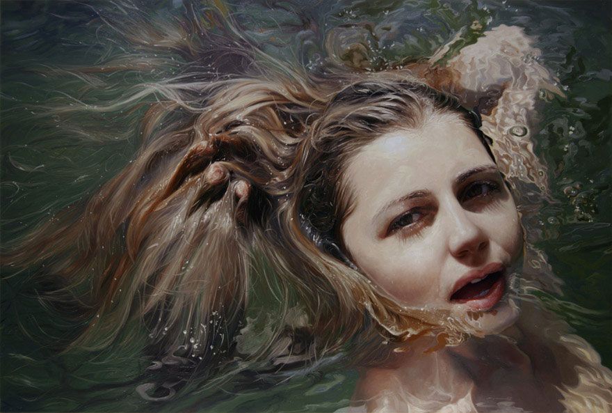 Фотография: Мокрые девушки на чувственных картинах художницы Алиссы Монкс №1 - BigPicture.ru
