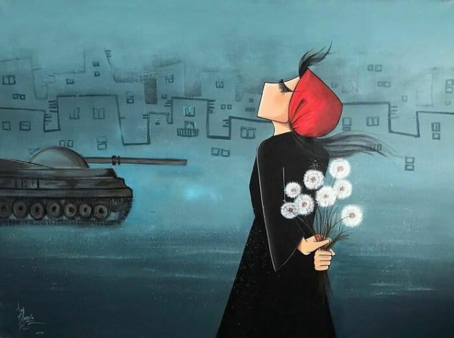 Фотография: Женщины и война: трогательные работы первой граффитистки Афганистана Шамсии Хассани №4 - BigPicture.ru