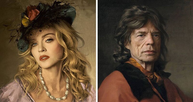 Фотография: Французский художник рисует портреты знаменитостей в классическом стиле №1 - BigPicture.ru