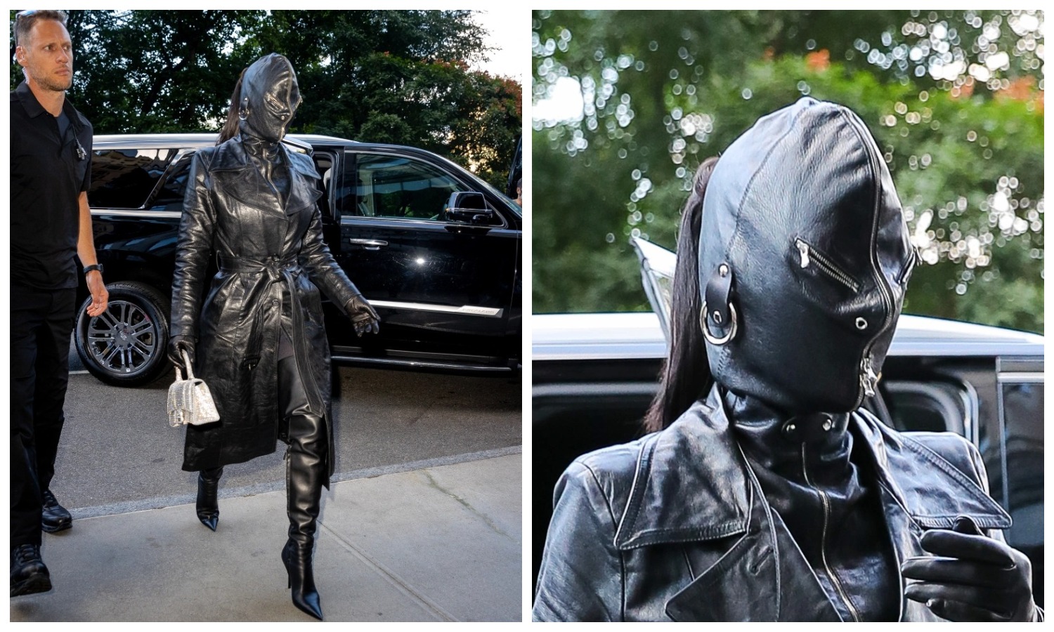 Фотография: Прогулка в стиле БДСМ: Ким Кардашьян прошлась по Нью-Йорку в кожаной маске №1 - BigPicture.ru