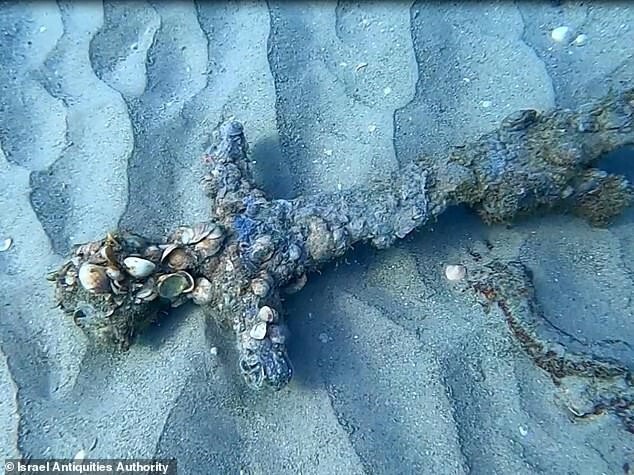 Фотография: У берегов Израиля дайвер обнаружил меч крестоносца возрастом 900 лет №3 - BigPicture.ru