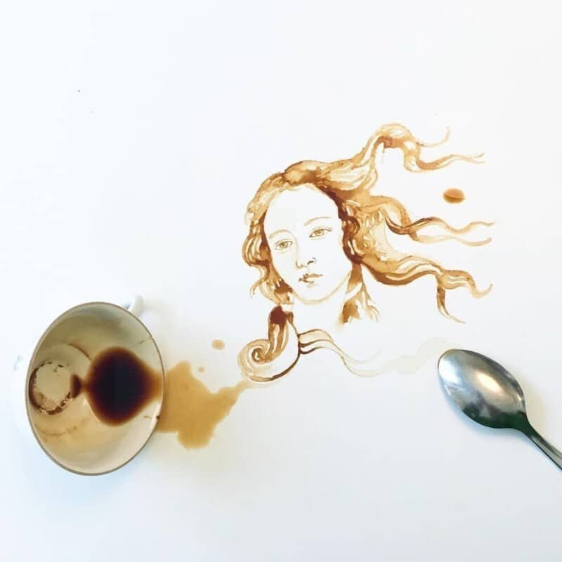 Фотография: Итальянская художница Джулия Бернарделли превратила пролитый кофе в искусство №6 - BigPicture.ru