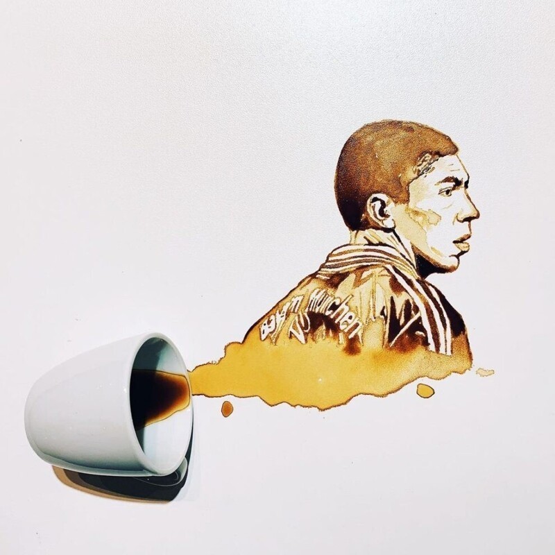 Фотография: Итальянская художница Джулия Бернарделли превратила пролитый кофе в искусство №18 - BigPicture.ru