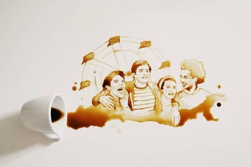 Фотография: Итальянская художница Джулия Бернарделли превратила пролитый кофе в искусство №11 - BigPicture.ru