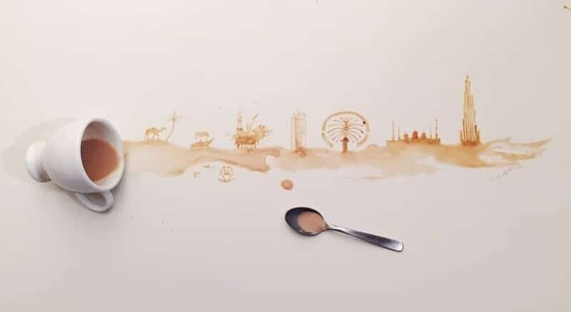 Фотография: Итальянская художница Джулия Бернарделли превратила пролитый кофе в искусство №13 - BigPicture.ru
