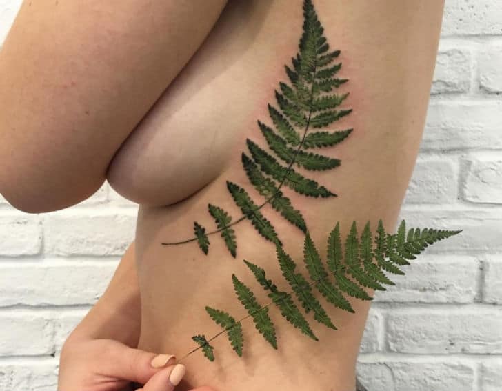 Переводная татуировка растения