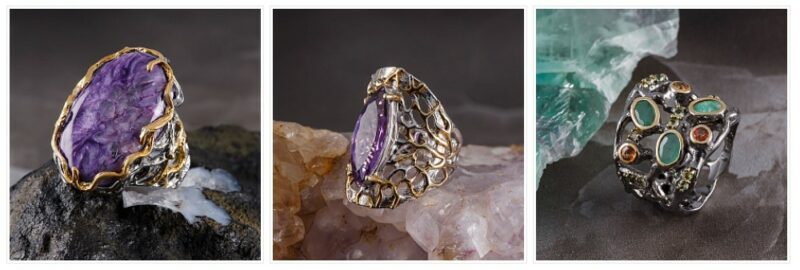 Фотография: Серебряные кольца с натуральными камнями от Milana Silver №3 - BigPicture.ru
