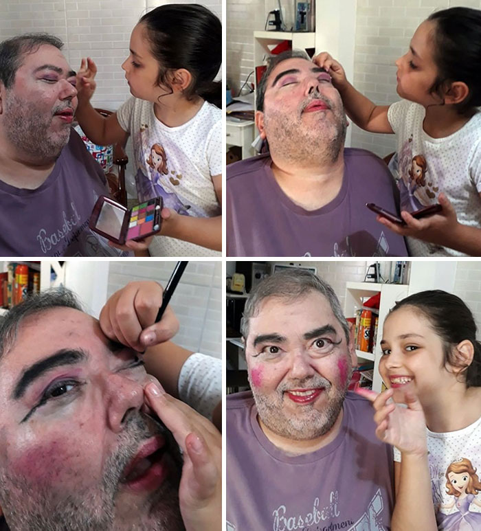 Bigpicture.ru 22 забавных фото красавцев-отцов, у которых подрастают дочки-визажистыdaughters dads makeup 202 5feb432d917c1 700