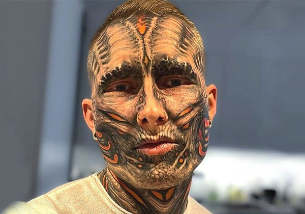 Американец, покрытый сплошными татуировками, удивил подписчиков снимками «до»