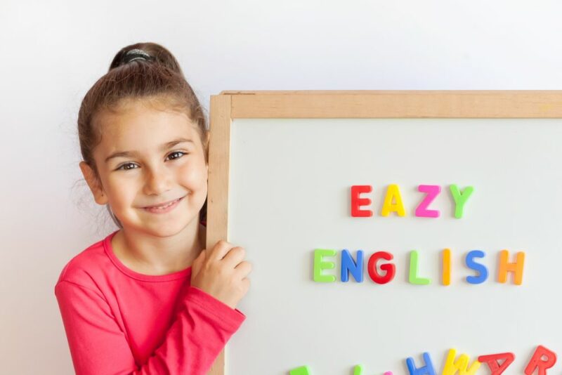 Language,education,concept.learn,english.,eazy,english.,cute,little,child,girl