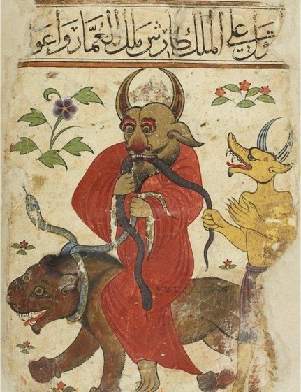 Bigpicture.ru Изображение странствующего джинна в старинной арабской книге