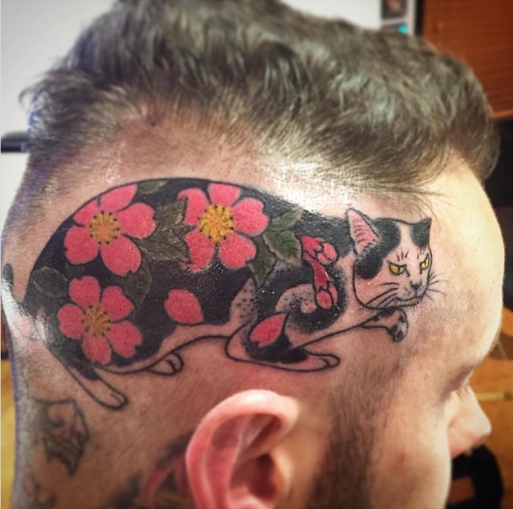 Bigpicture ru великолепные тату в виде татуированных кошек от японского художника 1