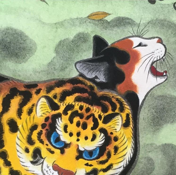 Bigpicture ru великолепные тату в виде татуированных кошек от японского художника 11