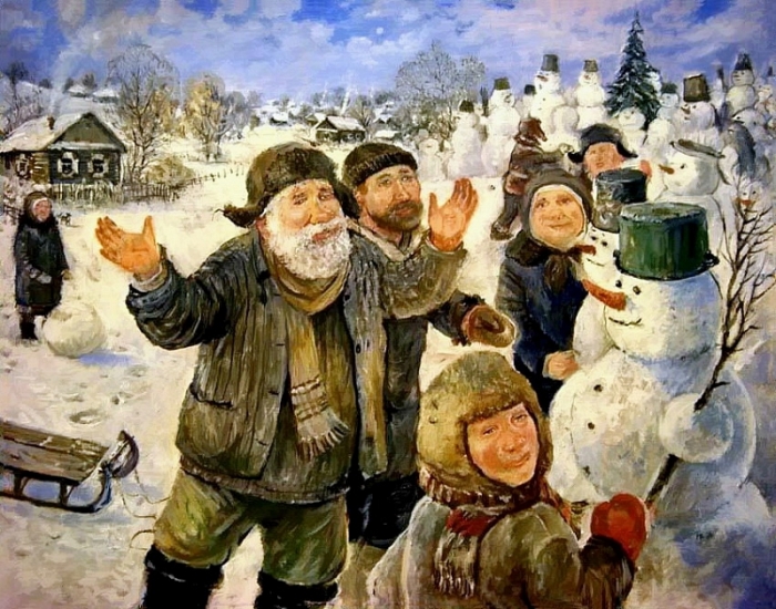 Bigpicture.ru Зачем лепят снеговиков zima