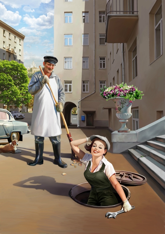 Bigpicture.ru Социалистический пин-ап от художницы Наталии Ершовой