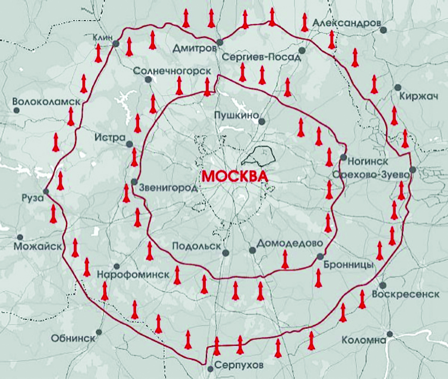 Карта пво вокруг москвы