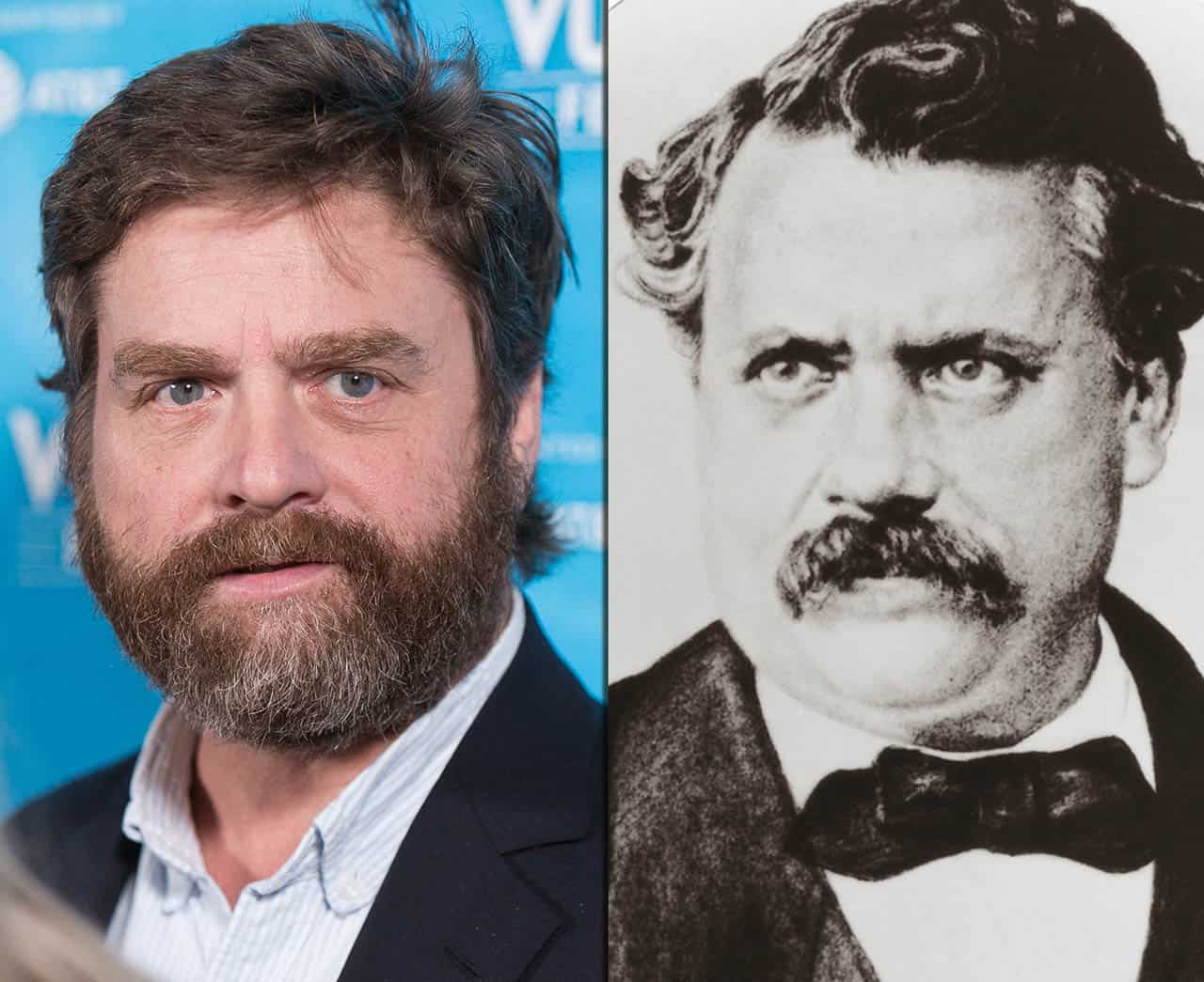 Зак Галифианакис и Луи Виттон основатель бренда портрет