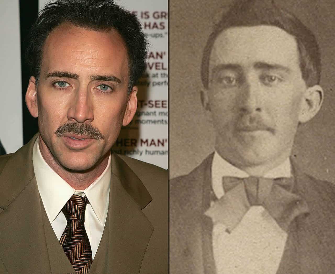 Николас Кейдж и его исторический двойник XIX века старое фото