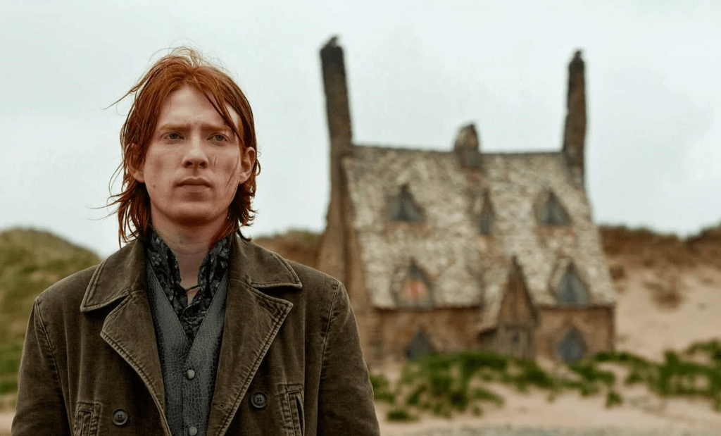 Брендан Глисон с сыном Доналом на съемках Гарри Поттера