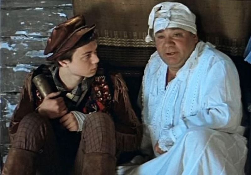 Евгений Леонов с сыном Андреем в советском фильме Обыкновенное чудо 1978