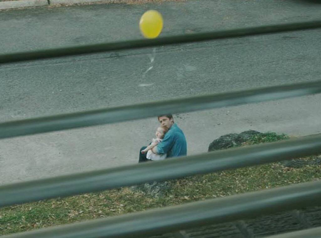 Брэд Питт с дочкой Шайло Джоли-Питт на съемках