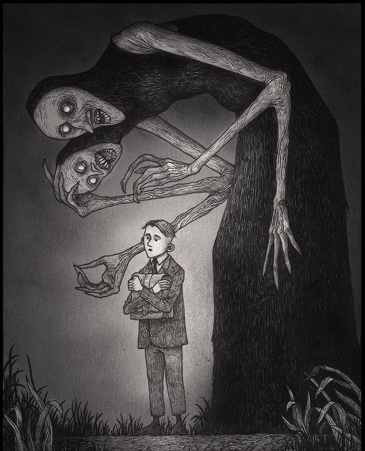 Bigpicture.ru Детские кошмары на рисунках мастера хоррора Джона Мортенсенаwhats in the bag