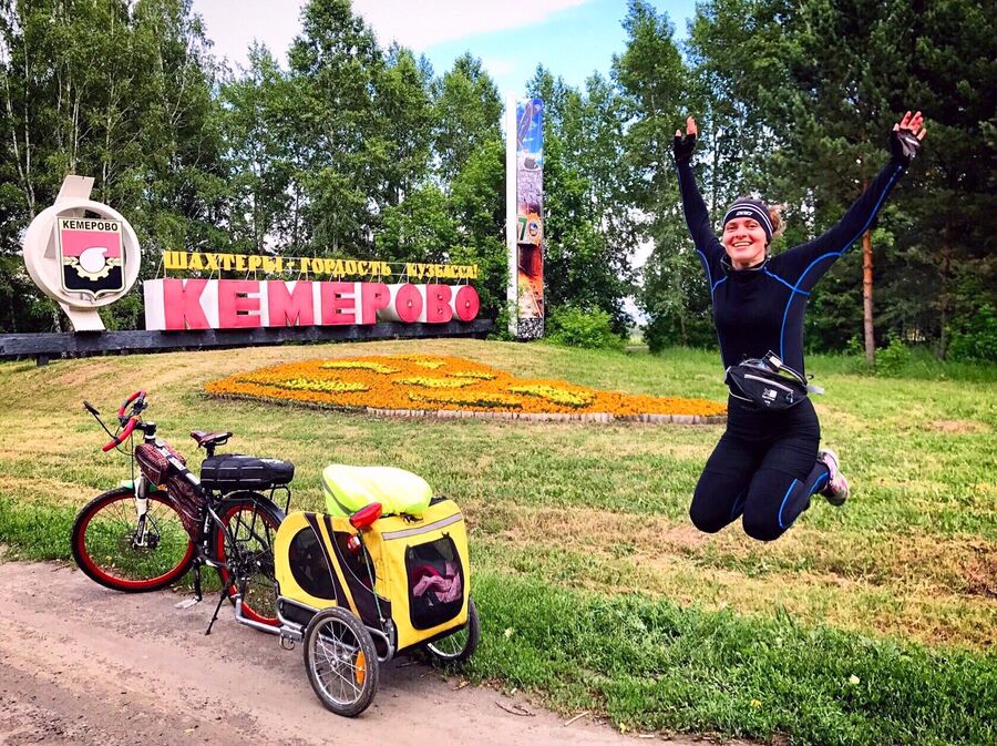Bigpicture.ru История Анны Смолиной, которая проехала с собакой полстраны на велосипеде