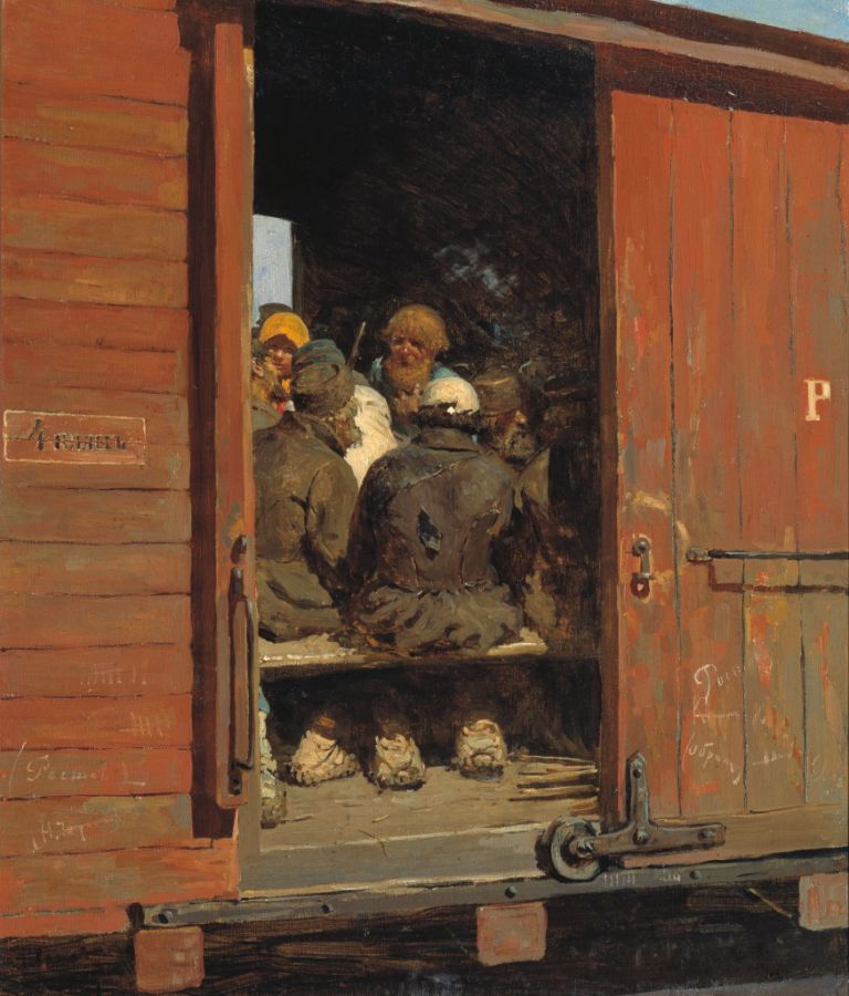 Bigpicture.ru Сергей Иванов. В вагоне 4 класса. 1888-1889