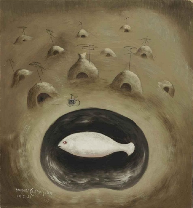 Леонора Каррингтон (Leonora Carrington): картина 'Последняя рыба. 1974'