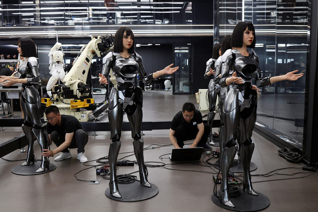 Ex robots humanoid robots in dalian