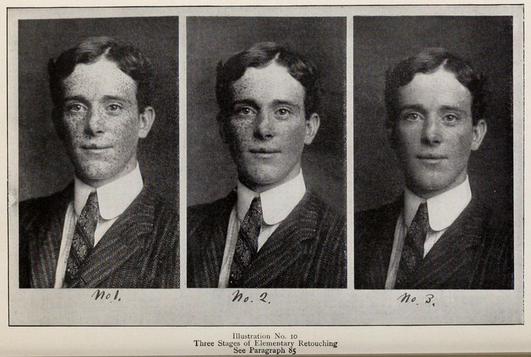 До и после удаления веснушек на старинной фотографии