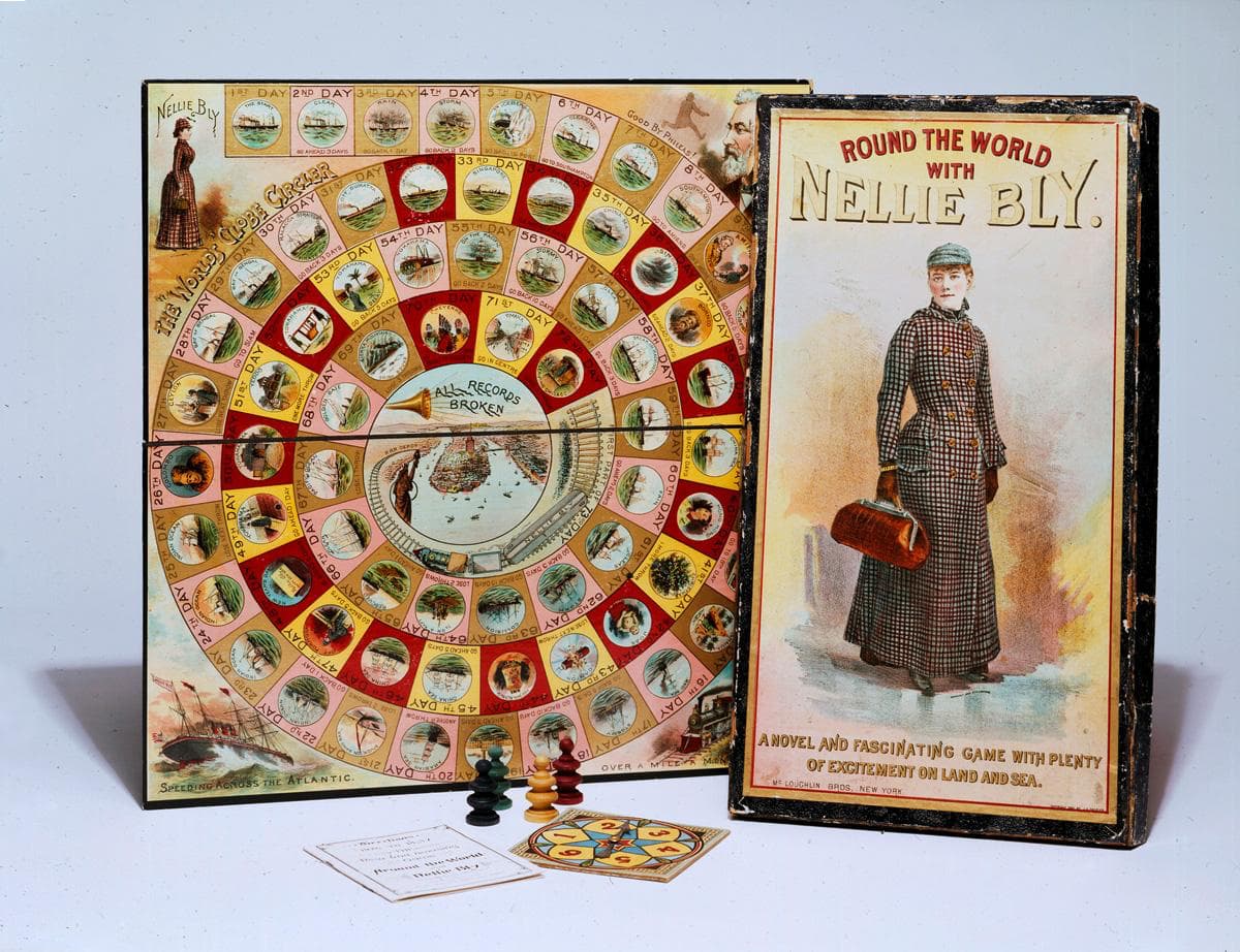 Настольная игра по мотивам кругосветного путешествия Нелли Блай, 1890