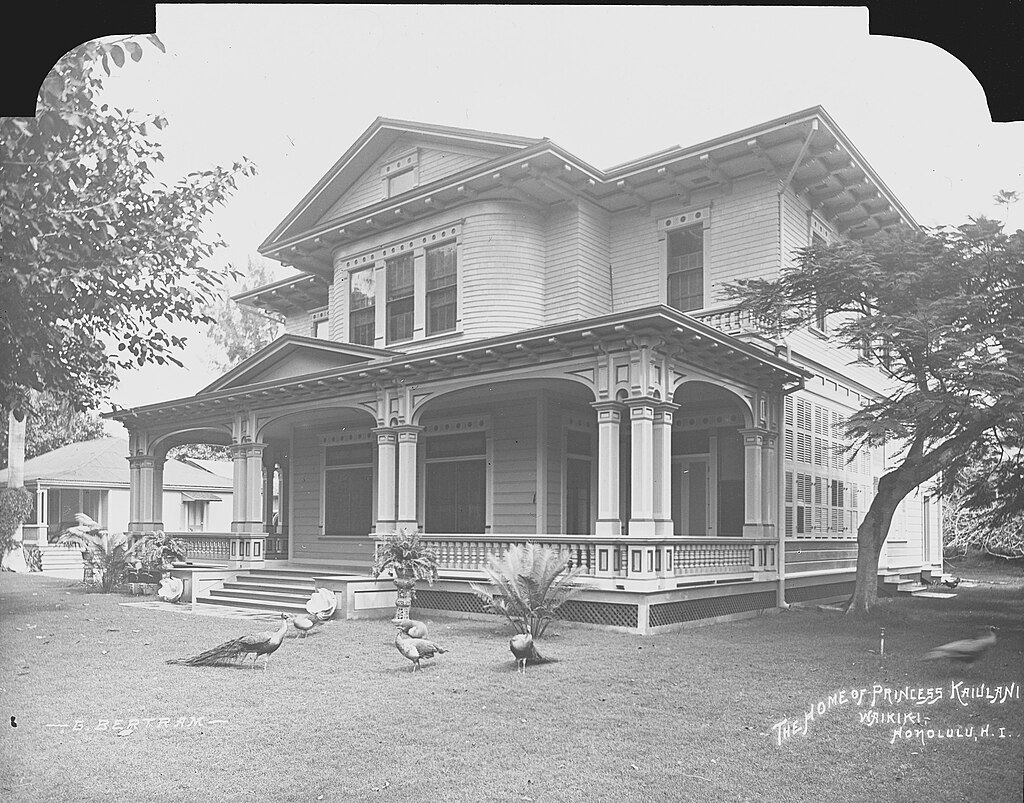 Поместье Айнахау в Гонолулу, дом принцессы Каюлани с садом