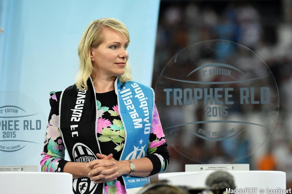 Маргарита Луи-Дрейфус на футбольном стадионе Олимпик Марсель 2015