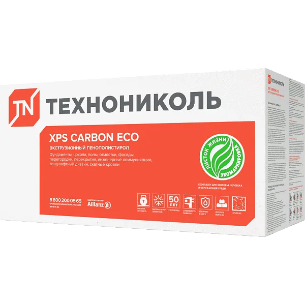 Xps tekhnonikol carbon eco 1200x600x20 mm