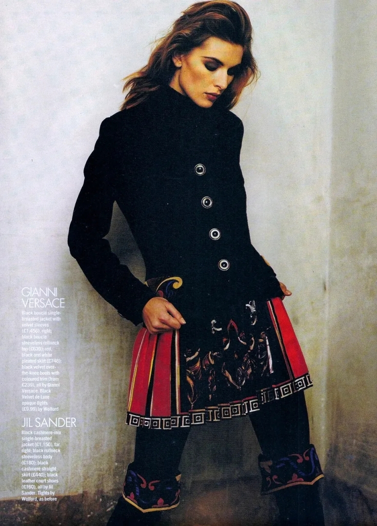 Людмила Исаева фотосессия для Gianni Versace 1992