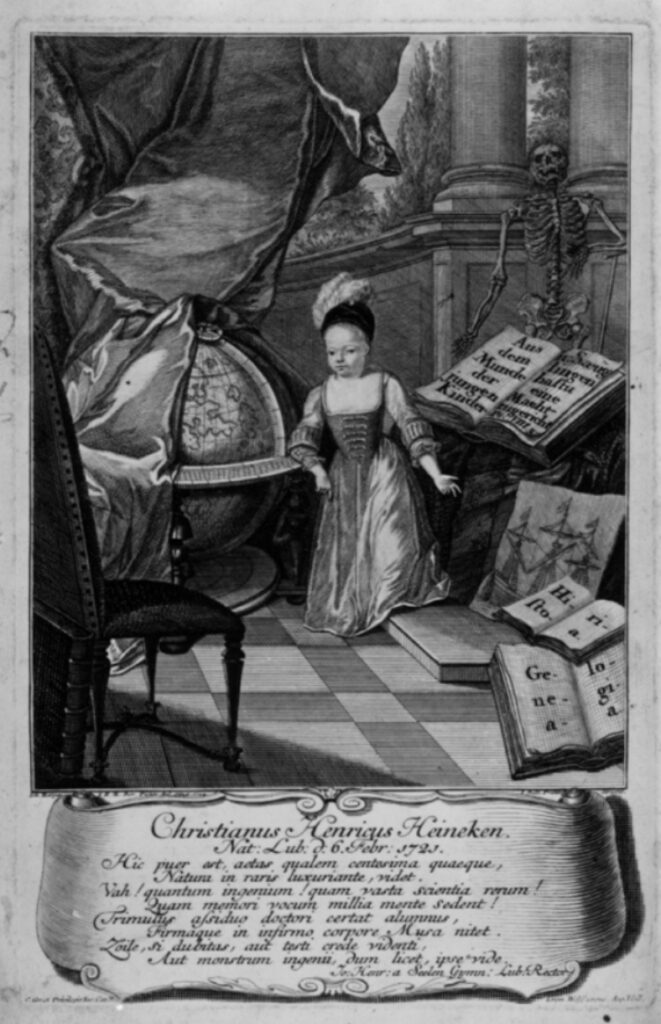 Гравюра Иоганна Бальтазара Пробста с портретом Кристиана Генриха Хейнекена, 1724 год