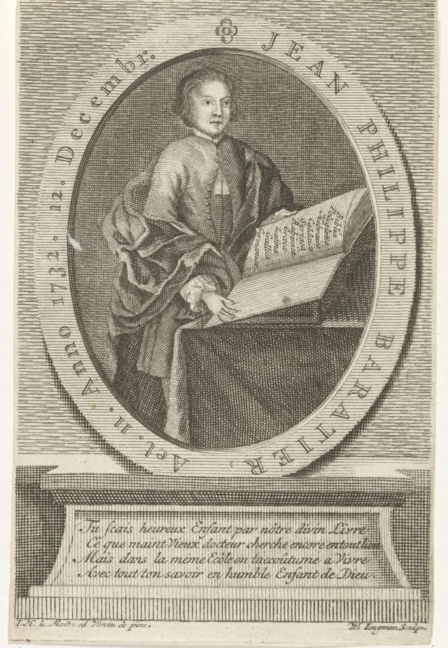 Портрет вундеркинда Жана-Филиппа Баратье французского полиглота XVIII века