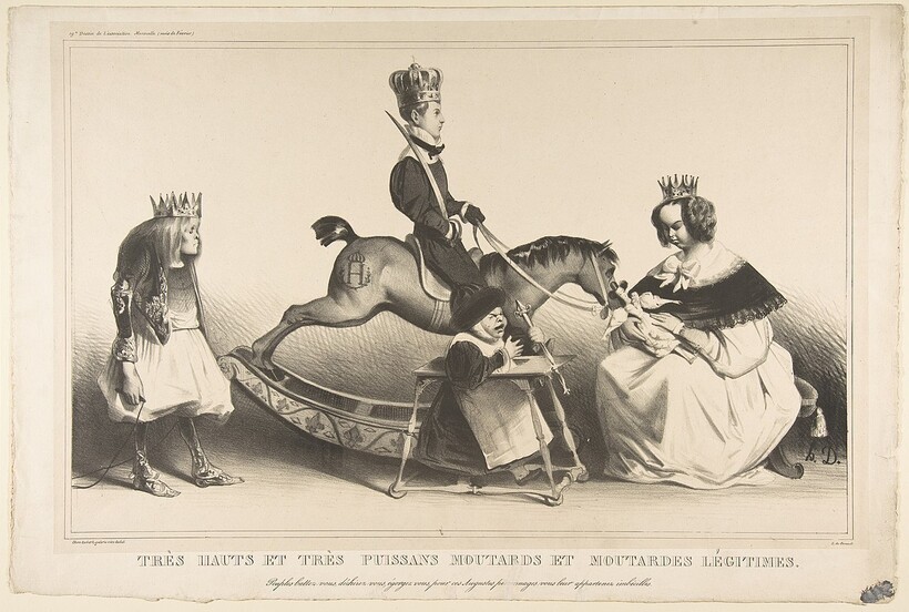 Ходунки на французской политической карикатуре 19 века