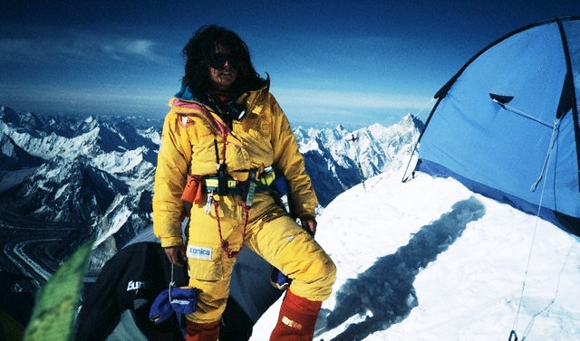 Шанталь Модюи на пути к вершине горы К2 (Чогори)