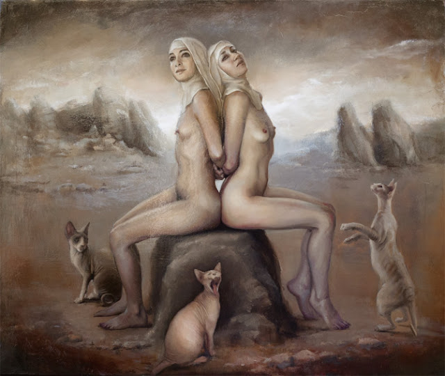 Кошки в живописи Shaun Berke