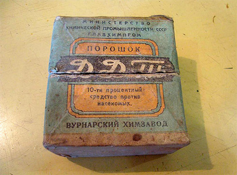 Упаковка инсектицида ДДТ советского производства