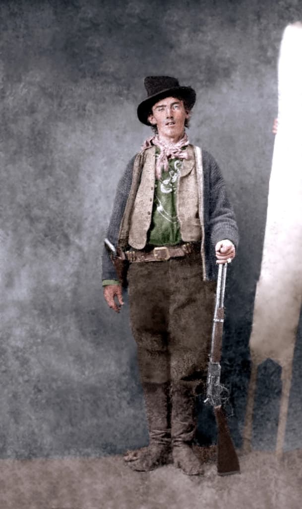 Билли Кид, раскрашенная фотография около 1880 года, Нью-Мексико