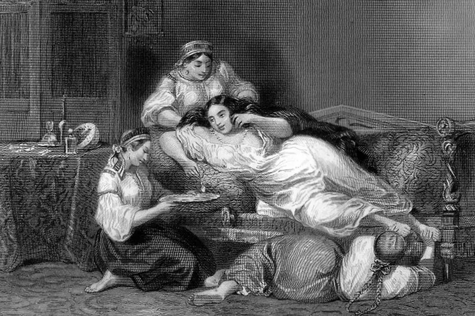 Русская помещица на картине Ф. Лакруа, 1840 год